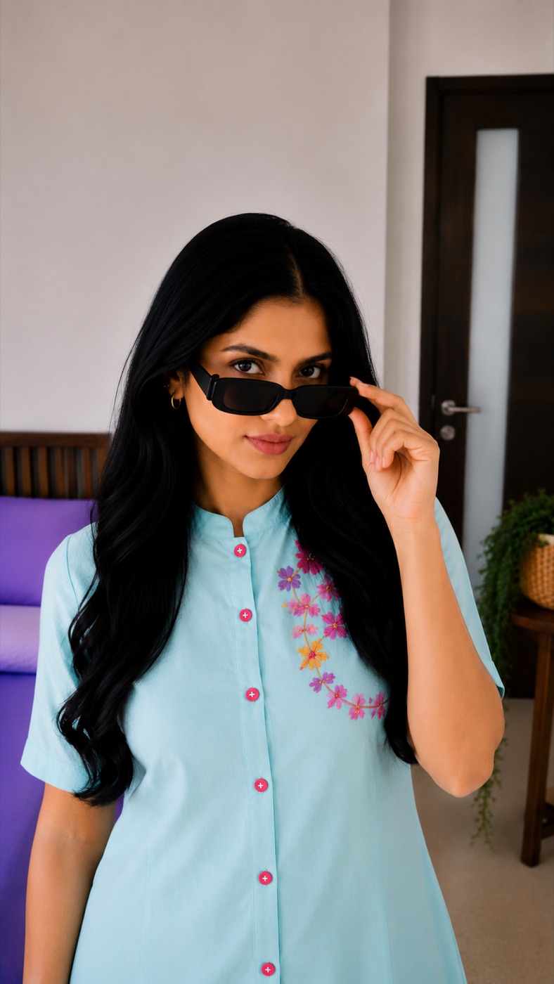 Black Square Sunglasses (UV Protected) view 3