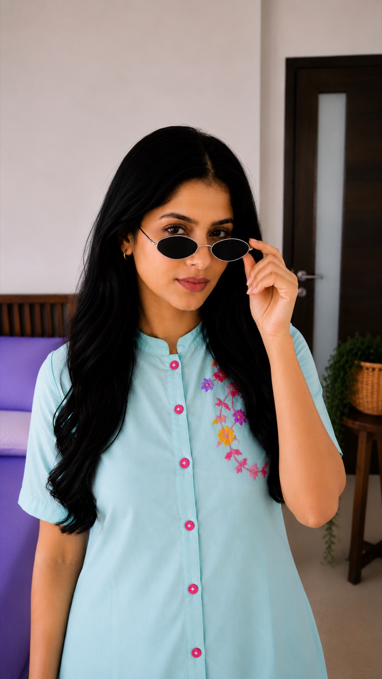 Cat-Eye Metal Sunglasses (UV Protected) view 3