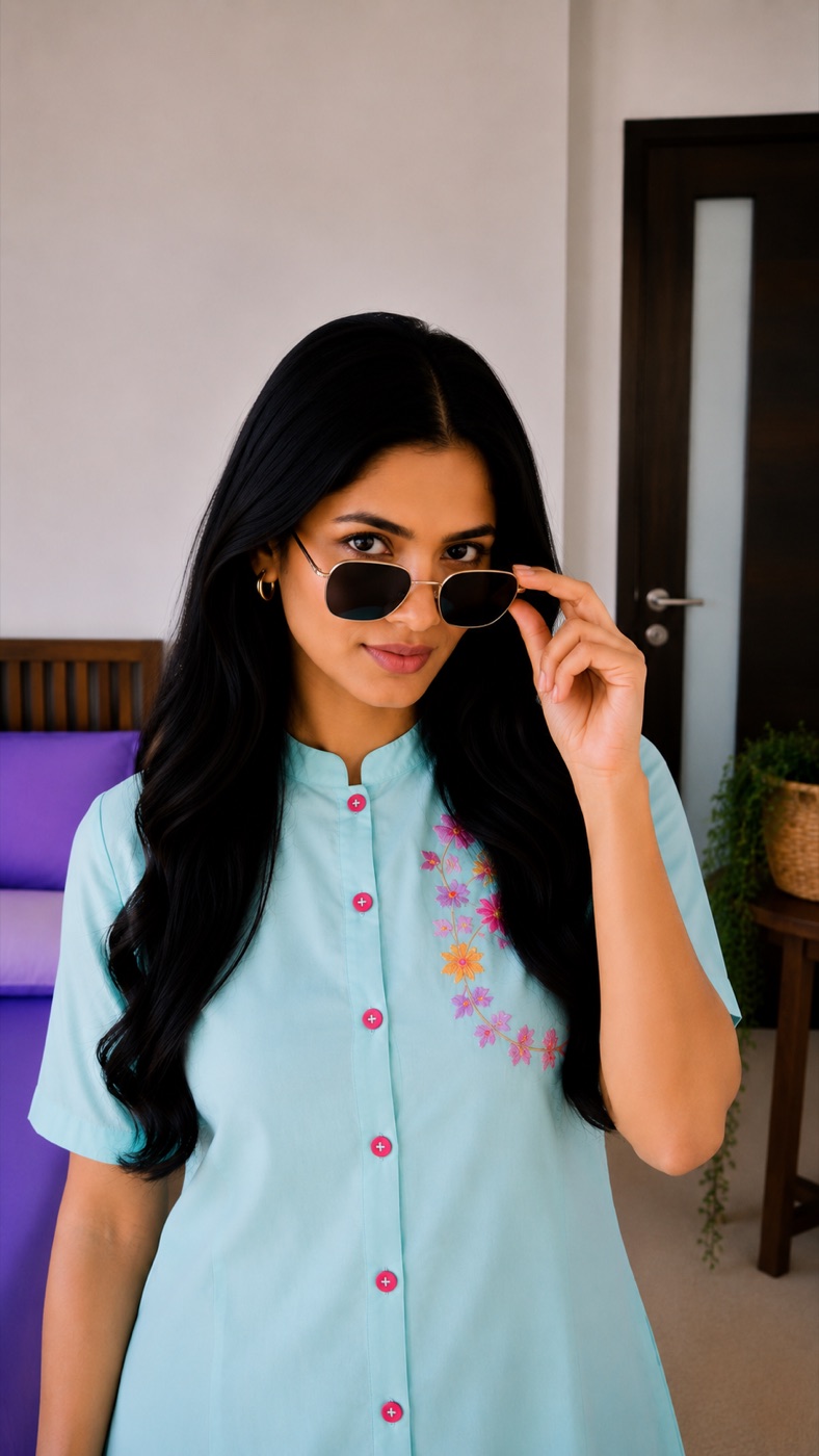 Gold-Metal Square Sunglasses (UV Protected) view 2